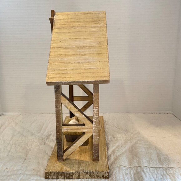 Vintage Handmade Wooden Nativity Scene with Star & Baby Jesus Rustic Christmas D - Picture 5 of 10